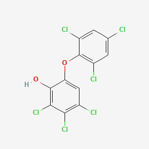 molecular formula C12H4Cl6O2 B15347644 Phenol, 2,3,4-trichloro-6-(2,4,6-trichlorophenoxy)- CAS No. 94897-81-1