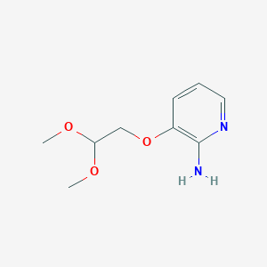 molecular formula C9H14N2O3 B15347655 3-(2,2-Dimethoxyethoxy)-2-pyridinamine 