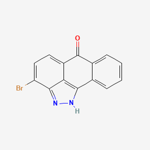 molecular formula C14H7BrN2O B15347697 anthra[1,9-cd]pyrazol-6(2H)-one,3-bromo- 