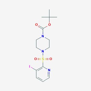 molecular formula C14H20IN3O4S B15347727 Tert-butyl 4-[(3-iodopyridin-2-yl)sulfonyl]piperazine-1-carboxylate CAS No. 935534-36-4