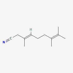molecular formula C12H19N B15347777 3,7,8-Trimethylnona-3,7-dienenitrile CAS No. 67952-54-9