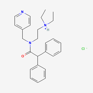molecular formula C26H32ClN3O B15347785 Acetamide, N-(2-(diethylamino)ethyl)-2,2-diphenyl-N-(4-pyridylmethyl)-, hydrochloride CAS No. 97702-93-7