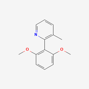molecular formula C14H15NO2 B15347837 2-(2,6-Dimethoxyphenyl)-3-methylpyridine 