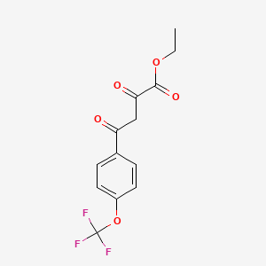 molecular formula C13H11F3O5 B15347870 Ethyl 2,4-dioxo-4-[4-(trifluoromethoxy)phenyl]butanoate 