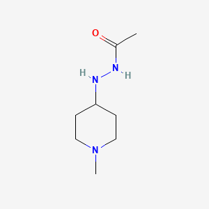molecular formula C8H17N3O B15347969 N'-(N-Methyl-4-piperidyl)acetohydrazide CAS No. 2799-92-0