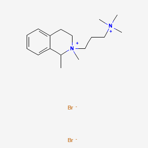 molecular formula C17H30Br2N2 B15347999 Isoquinolinium, 1,2,3,4-tetrahydro-1,2-dimethyl-2-(3-(trimethylammonio)propyl)-, dibromide CAS No. 64047-64-9