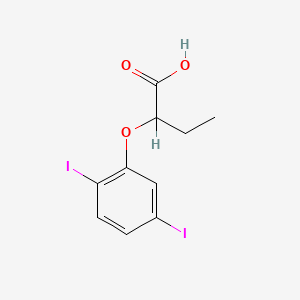 molecular formula C10H10I2O3 B15348047 2-(2,5-Diiodophenoxy)butyric acid CAS No. 90917-51-4
