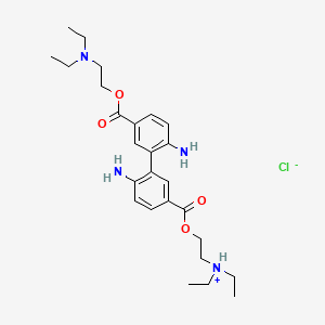 molecular formula C26H39ClN4O4 B15348074 Di-(beta-diethylaminoethyl)-2,2'-diamino-5,5'-biphenylcarboxylate hydrochloride CAS No. 63992-37-0