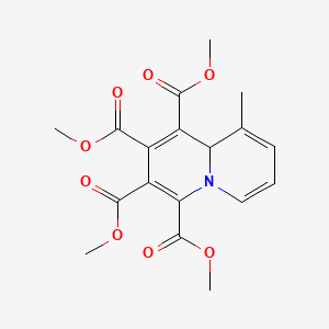 molecular formula C18H19NO8 B15348179 Tetramethyl 9-methyl-9aH-quinolizine-1,2,3,4-tetracarboxylate CAS No. 982-12-7