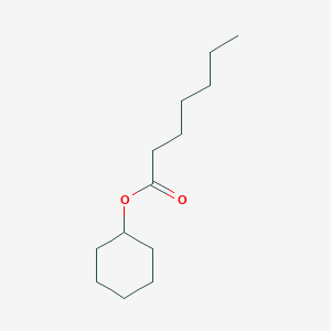 molecular formula C13H24O2 B15348195 Cyclohexyl heptanoate CAS No. 5454-26-2