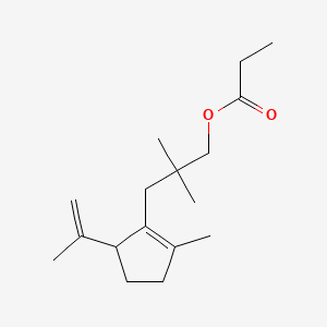 molecular formula C17H28O2 B15348207 Cyclopentenyl propionate musk CAS No. 84012-64-6