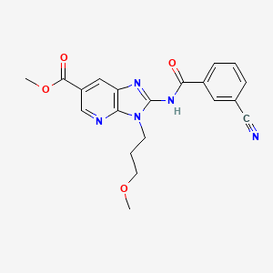 molecular formula C20H19N5O4 B15348251 methyl 2-(3-cyanobenzamido)-3-(3-methoxypropyl)-3H-imidazo[4,5-b]pyridine-6-carboxylate CAS No. 927186-04-7