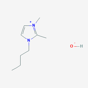 molecular formula C9H18N2O B15348273 1-Butyl-2,3-dimethylimidazolium hydroxide 