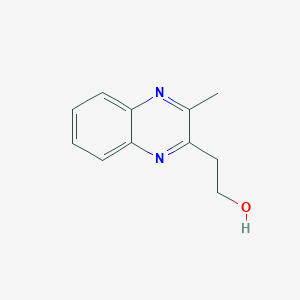 molecular formula C11H12N2O B15348327 2-Quinoxalineethanol, 3-methyl- CAS No. 86204-50-4