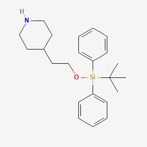 molecular formula C23H33NOSi B15348379 Tert-butyl-diphenyl-(2-piperidin-4-ylethoxy)silane 