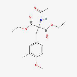molecular formula C18H25NO6 B15348383 Diethyl(acetylamino)(4-methoxy-3-methylbenzyl)propanedioate CAS No. 93902-19-3