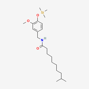 molecular formula C22H39NO3Si B15348431 N-[(3-methoxy-4-trimethylsilyloxyphenyl)methyl]-9-methyldecanamide CAS No. 69796-06-1