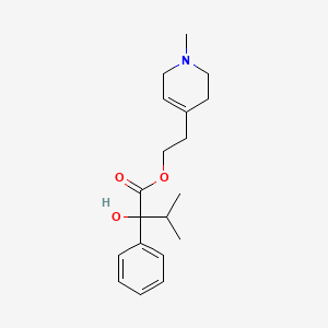 molecular formula C19H27NO3 B15348432 Mandelic acid, alpha-isopropyl-, 2-(1-methyl-1,2,3,6-tetrahydro-4-pyridyl)ethyl ester CAS No. 93101-40-7