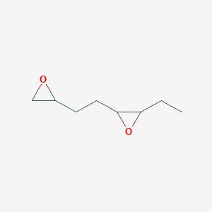 molecular formula C8H14O2 B15348471 Oxirane, 2-ethyl-3-[2-(2-oxiranyl)ethyl]- 