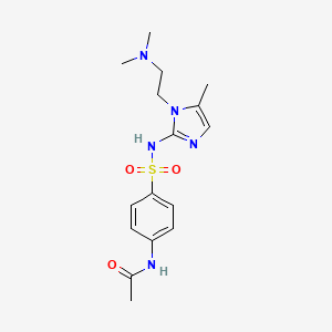 molecular formula C16H23N5O3S B15348510 Acetamide, N-(4-(((1-(2-(dimethylamino)ethyl)-5-methyl-1H-imidazol-2-yl)amino)sulfonyl)phenyl)- CAS No. 71795-35-2
