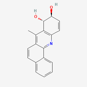 molecular formula C18H15NO2 B15348545 (8S,9S)-7-methyl-8,9-dihydronaphtho[1,2-b]quinoline-8,9-diol CAS No. 82962-56-9