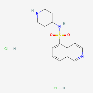 molecular formula C14H19Cl2N3O2S B15348555 Isoquinoline-5-sulfonic acid piperidin-4-ylamide dihydrochloride CAS No. 936250-34-9