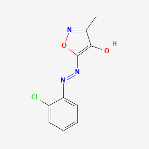 molecular formula C10H8ClN3O2 B15348564 4,5-ISOXAZOLEDIONE, 3-METHYL-, 5-(o-CHLOROPHENYLHYDRAZONE) CAS No. 64047-50-3