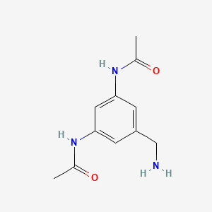 molecular formula C11H15N3O2 B15348572 N,N'-[5-(Aminomethyl)-1,3-phenylene]diacetamide CAS No. 918810-60-3