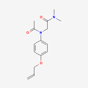 molecular formula C15H20N2O3 B15348619 Acetanilide, 4'-(allyloxy)-N-(dimethylcarbamoylmethyl)- CAS No. 92648-68-5