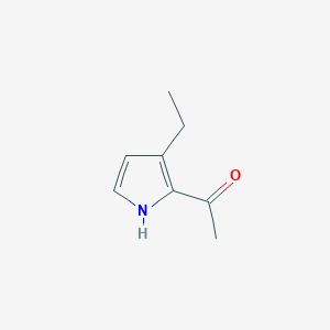 molecular formula C8H11NO B15348639 1-(3-ethyl-1H-pyrrol-2-yl)ethanone 