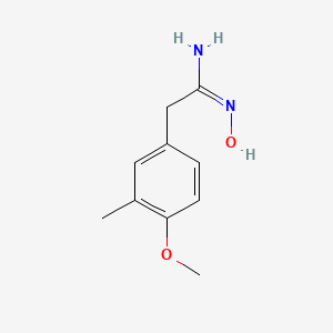 molecular formula C10H14N2O2 B15348660 N-Hydroxy-2-(4-methoxy-3-methyl-phenyl)-acetamidine 