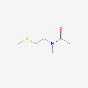 molecular formula C6H13NOS B15348677 Acetamide,N-methyl-N-[2-(methylthio)ethyl]- 