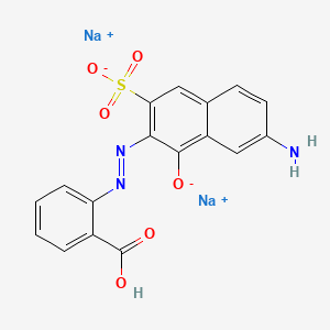 molecular formula C17H11N3Na2O6S B15348731 Benzoic acid, 2-[(7-amino-1-hydroxy-3-sulfo-2-naphthalenyl)azo]-, disodium salt CAS No. 66214-42-4