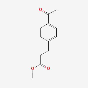 molecular formula C12H14O3 B15348758 Methyl 3-(4-acetylphenyl)propanoate CAS No. 91671-15-7
