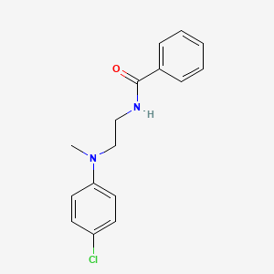 molecular formula C16H17ClN2O B15349116 N-[2-[(4-Chlorophenyl)methylamino]ethyl]benzamide CAS No. 24483-44-1