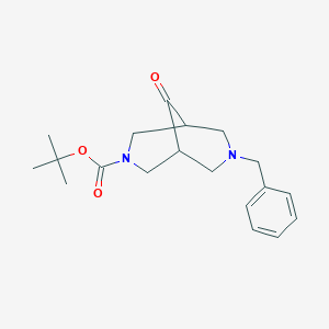 molecular formula C19H26N2O3 B153492 叔丁基7-苄基-9-氧代-3,7-二氮杂双环[3.3.1]壬烷-3-羧酸酯 CAS No. 227940-70-7