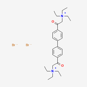 molecular formula C28H42Br2N2O2 B15349702 Triethyl-[2-[4-[4-[2-oxo-2-(triethylazaniumyl)ethyl]phenyl]phenyl]acetyl]azanium dibromide 
