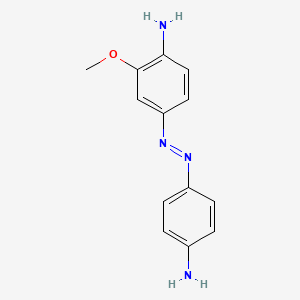 molecular formula C13H14N4O B15349773 Benzenamine, 4-[(4-aminophenyl)azo]-2-methoxy- CAS No. 72017-90-4