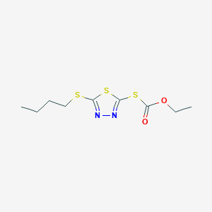 molecular formula C9H14N2O2S3 B15349833 S-(5-(Butylthio)-1,3,4-thiadiazol-2-yl) O-ethyl thiocarbonate CAS No. 2178-97-4