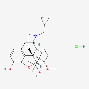 molecular formula C26H36ClNO4 B15349854 Diprenorphine Hydrochloride (1.0 mg/ml in Methanol) 