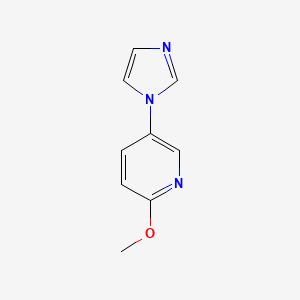 molecular formula C9H9N3O B15349935 5-Imidazol-1-yl-2-methoxypyridine 