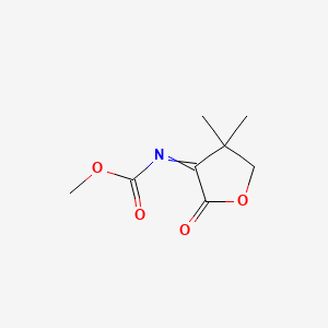 molecular formula C8H11NO4 B15350393 methyl N-(4,4-dimethyl-2-oxooxolan-3-ylidene)carbamate 