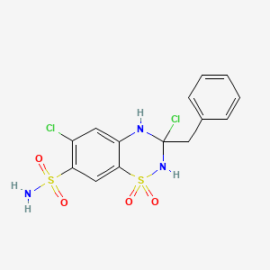 molecular formula C14H13Cl2N3O4S2 B15350505 Benzyldihydrochlorothiazide CAS No. 32586-76-8
