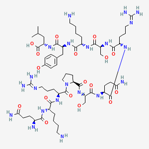 molecular formula C60H103N21O17 B15350611 Gln-Lys-Arg-Pro-Ser-Gln-Arg-Ser-Lys-Tyr-Leu 