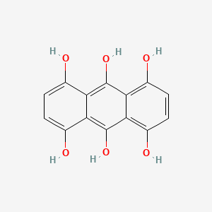 molecular formula C14H10O6 B15350782 1,4,5,8,9,10-Anthracenehexol CAS No. 23478-60-6