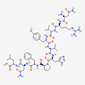 molecular formula C59H87N17O14 B15350789 H-Asn-Arg-Val-Tyr-Val-His-Pro-Phe-Asn-Leu-OH 