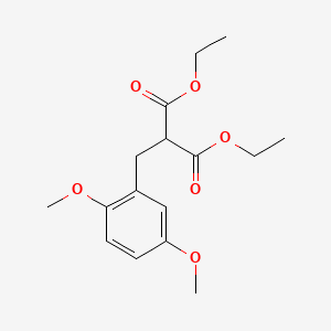 molecular formula C16H22O6 B15350976 Propanedioic acid, [(2,5-dimethoxyphenyl)methyl]-, diethyl ester CAS No. 20452-51-1