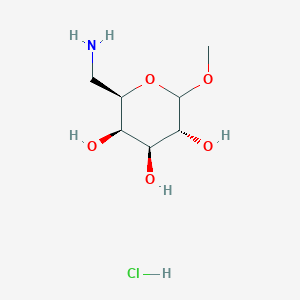 molecular formula C7H16ClNO5 B15351210 Methyl 6-amino-6-deoxy-a-D-glucopyranoside hydrochloride 