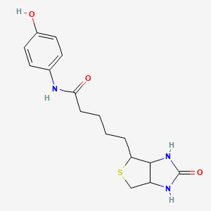 molecular formula C16H21N3O3S B15351249 N-(4-hydroxyphenyl)-5-(2-oxo-1,3,3a,4,6,6a-hexahydrothieno[3,4-d]imidazol-4-yl)pentanamide 