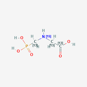 molecular formula C3H8NO5P B15351559 Glyphosate-13C3,15N 